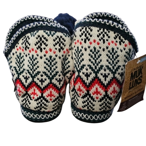 Muk Luks - Women's Sweater-Like Pull-on Slippers w/Tassels NWT - Picture 4 of 6